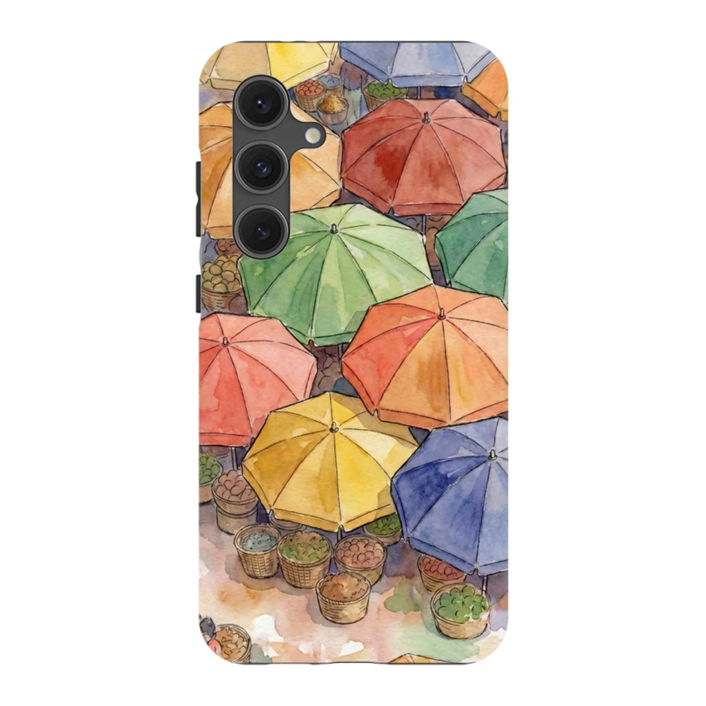 Market Umbrellas from Above by Tobi Akinyemi — S24 Fan Edition Tough Case — Finnaij