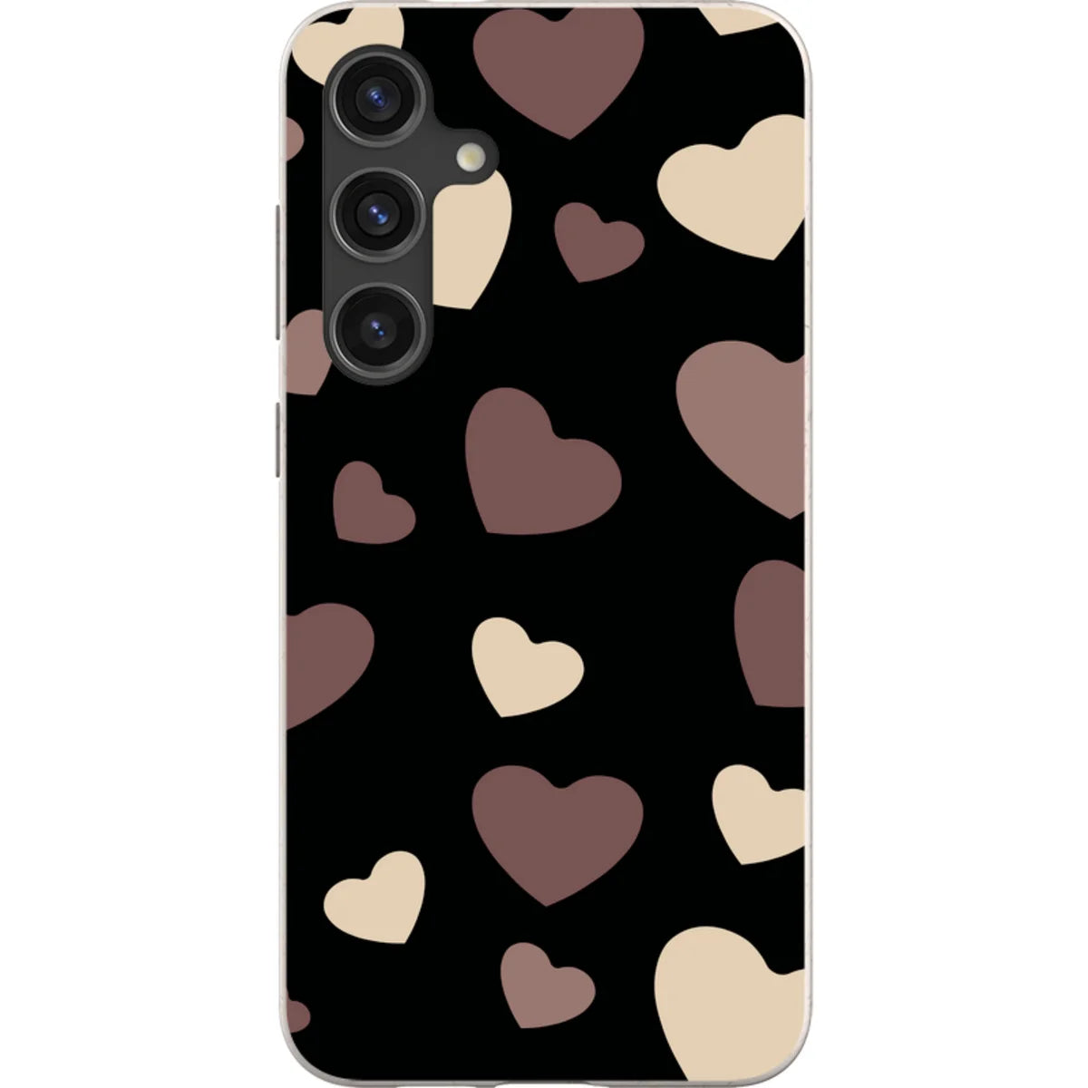 White & Black Hearts — S24 Plus Samsung Galaxy Bio-degradable Case — Finnaij