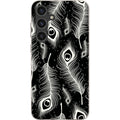 Feathers in Bloom Black — S24 Plus Samsung Galaxy Bio-degradable Case — Finnaij
