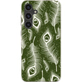 Feathers in Bloom Army Green — S24 Plus Samsung Galaxy Bio-degradable Case — Finnaij