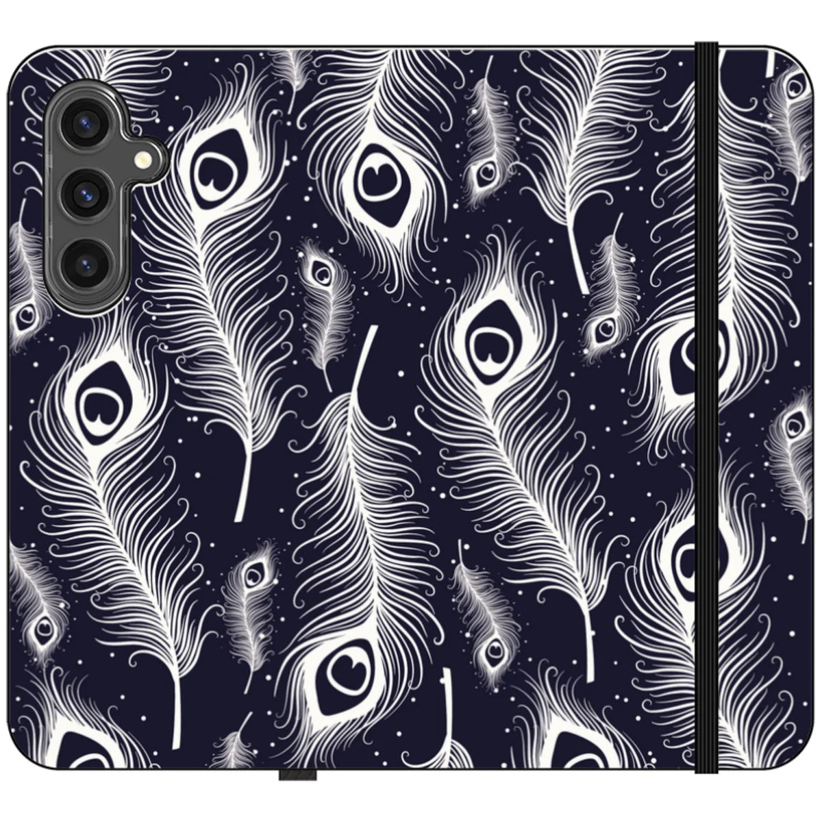 Feathers in Bloom Vegan Leather — S24 Plus Wallet Case — Finnaij