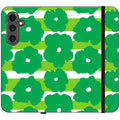 Bold Floral Green Vegan Leather — S24 Plus Wallet Case — Finnaij