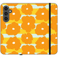 Bold Floral Orange — S24 Plus Wallet Case — Finnaij