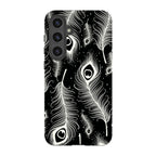 Feathers in Bloom Black — S24 Plus Tough Case — Finnaij