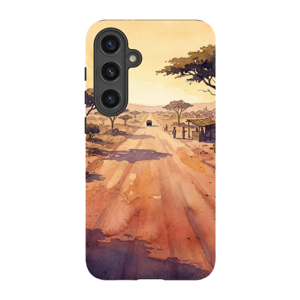 Laterite Road Golden Hour by Tobi Akinyemi — S24 Plus Tough Case — Finnaij