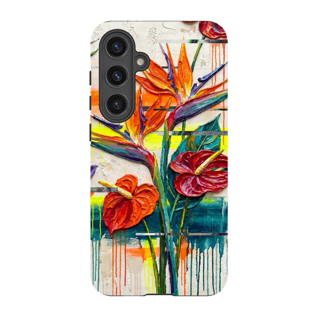 Tropical Flowers by Frida Lövström — S24 Plus Tough Case — Finnaij
