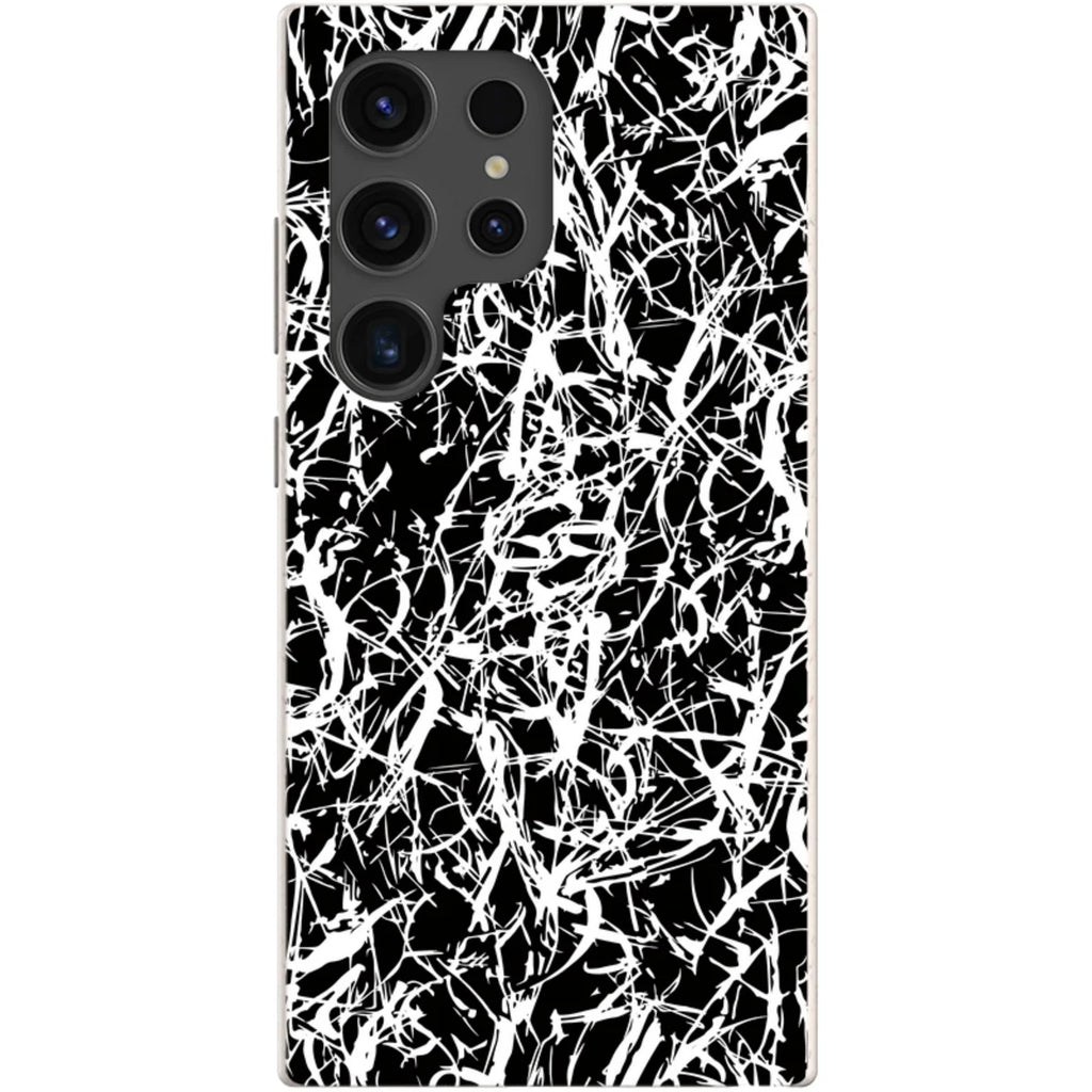 Black-White Grunge — S24 Ultra Samsung Galaxy Bio-degradable Case — Finnaij