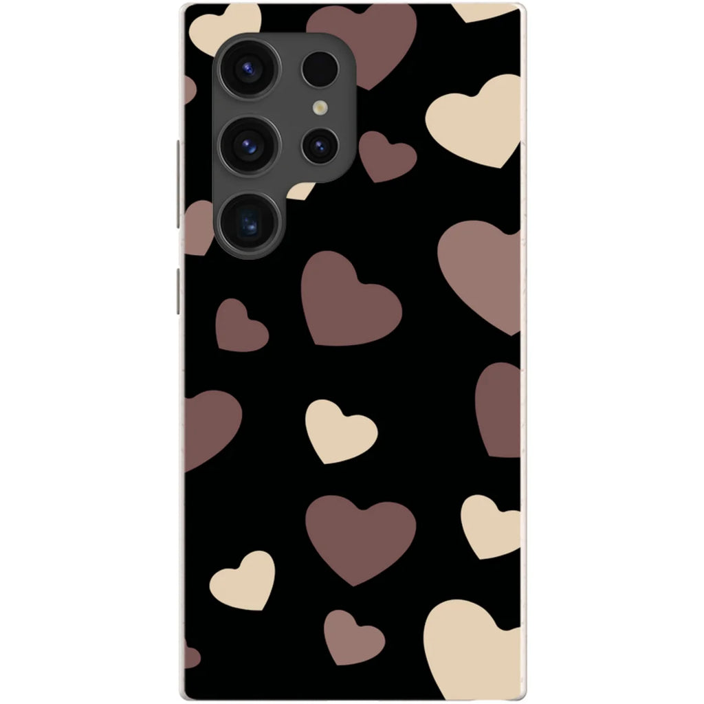 White & Black Hearts — S24 Ultra Samsung Galaxy Bio-degradable Case — Finnaij