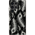 Feathers in Bloom Black — S24 Ultra Samsung Galaxy Bio-degradable Case — Finnaij