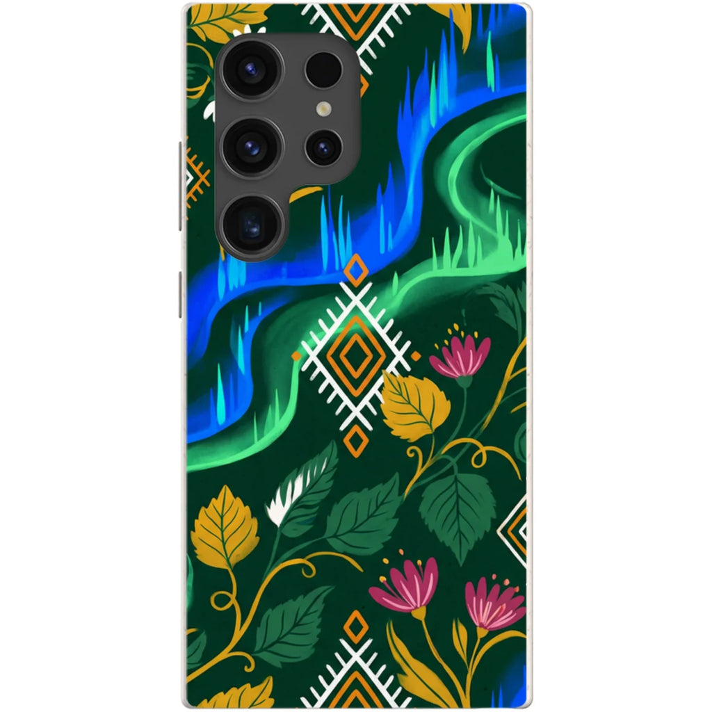 Aurora Birch Bloom by Aino Kallio — S24 Ultra Samsung Galaxy Bio-degradable Case — Finnaij