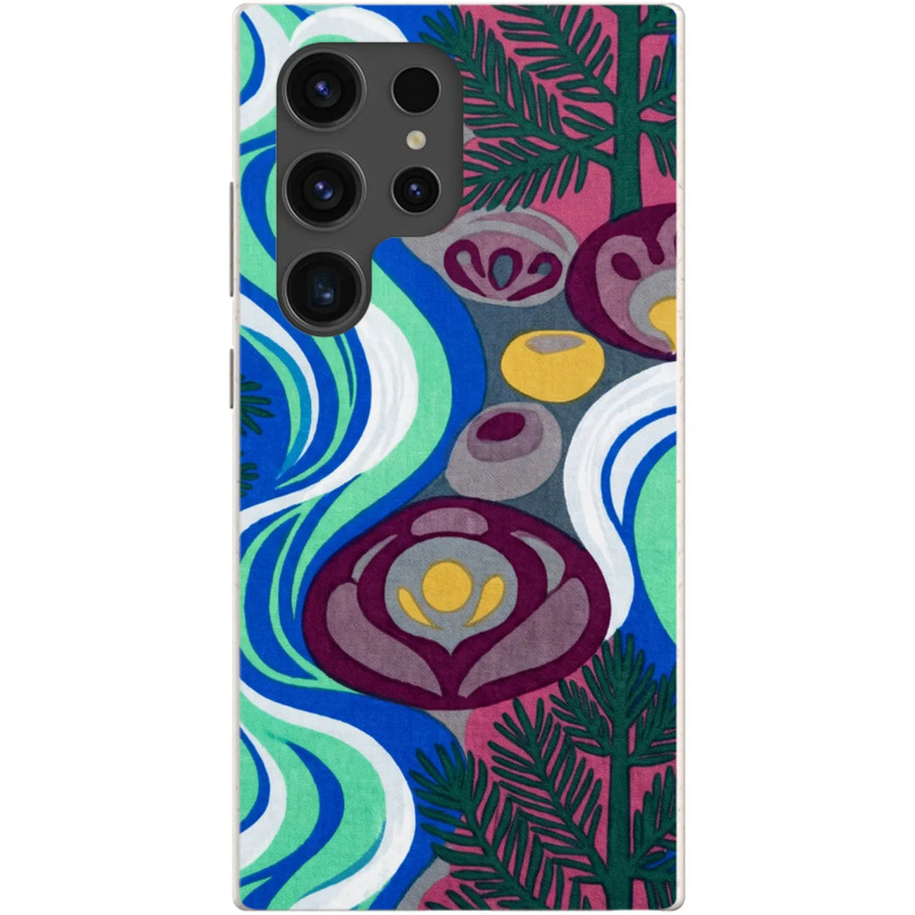 Sauna Bloom Motif by Aino Kallio — S24 Ultra Samsung Galaxy Bio-degradable Case — Finnaij