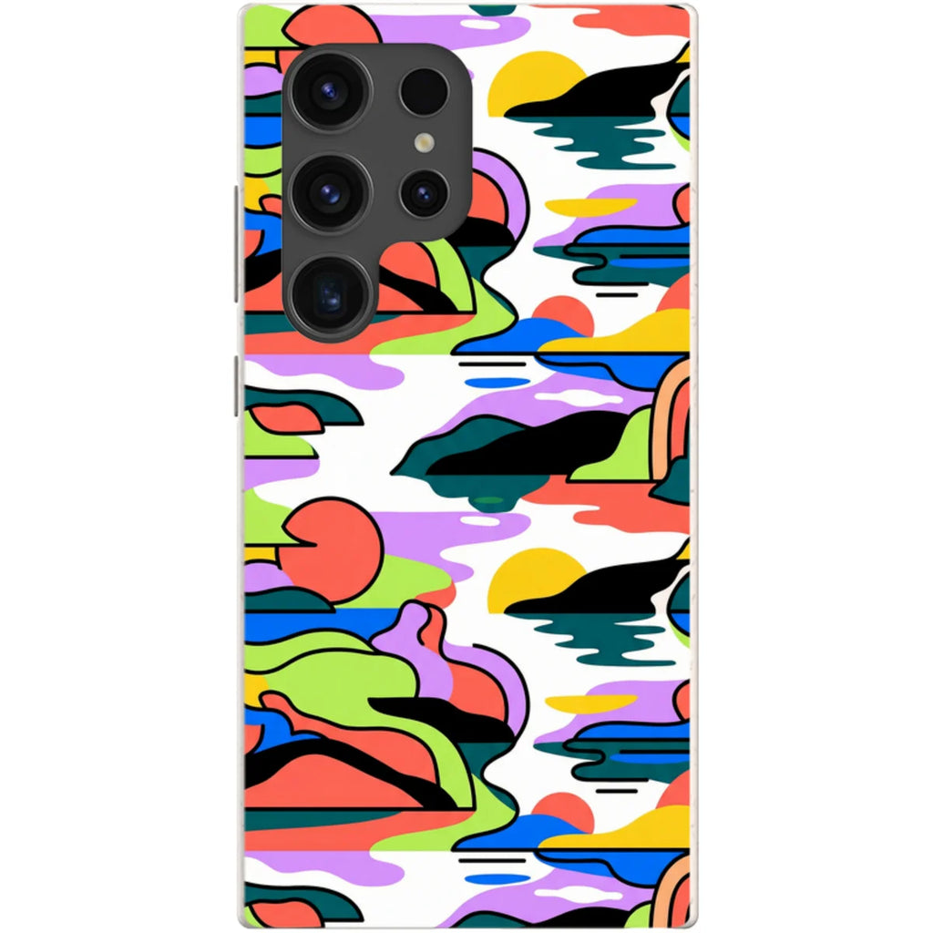 Archipelago Color Motion by Salla Niemi — S24 Ultra Samsung Galaxy Bio-degradable Case — Finnaij