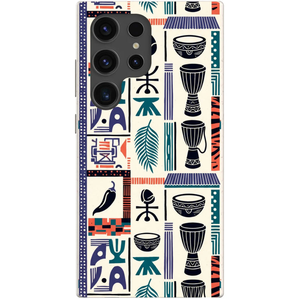 Market Day Icons by Ada Okoye — S24 Ultra Samsung Galaxy Bio-degradable Case — Finnaij
