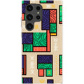 Ankara Blocks on Sand by Ada Okoye — S24 Ultra Samsung Galaxy Bio-degradable Case — Finnaij
