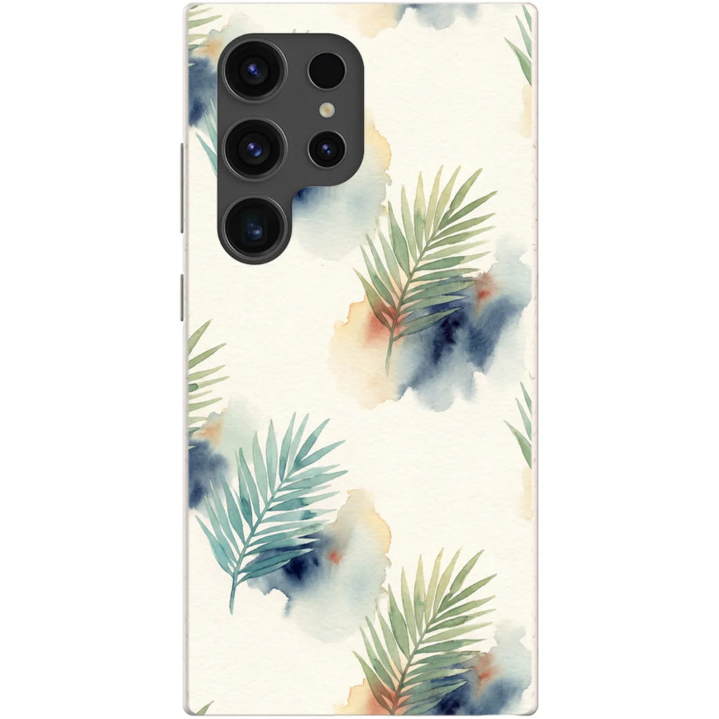 Palm Frond Breeze Pattern by Tobi Akinyemi — S24 Ultra Samsung Galaxy Bio-degradable Case — Finnaij