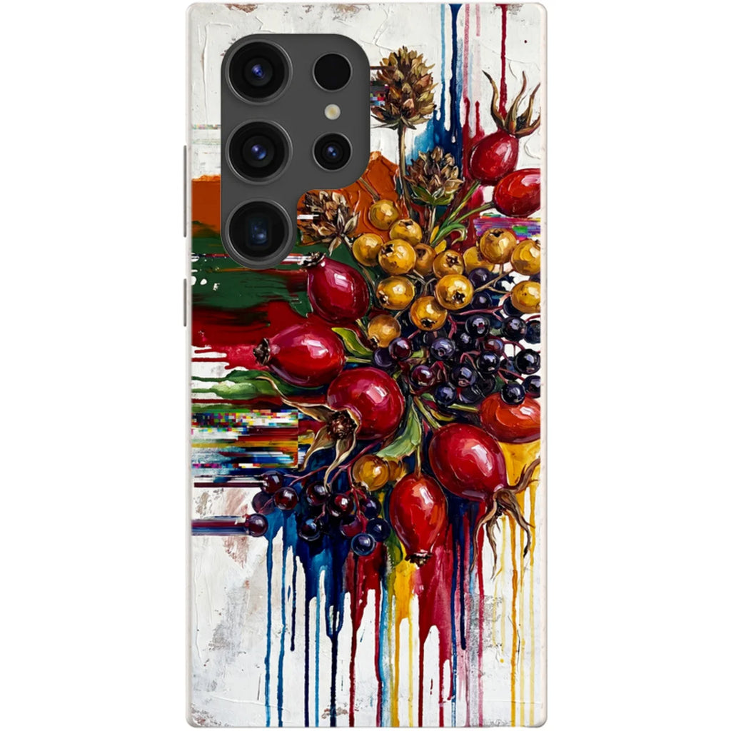 Autumn Berries and Botanicals by Frida Lövström — S24 Ultra Samsung Galaxy Bio-degradable Case — Finnaij