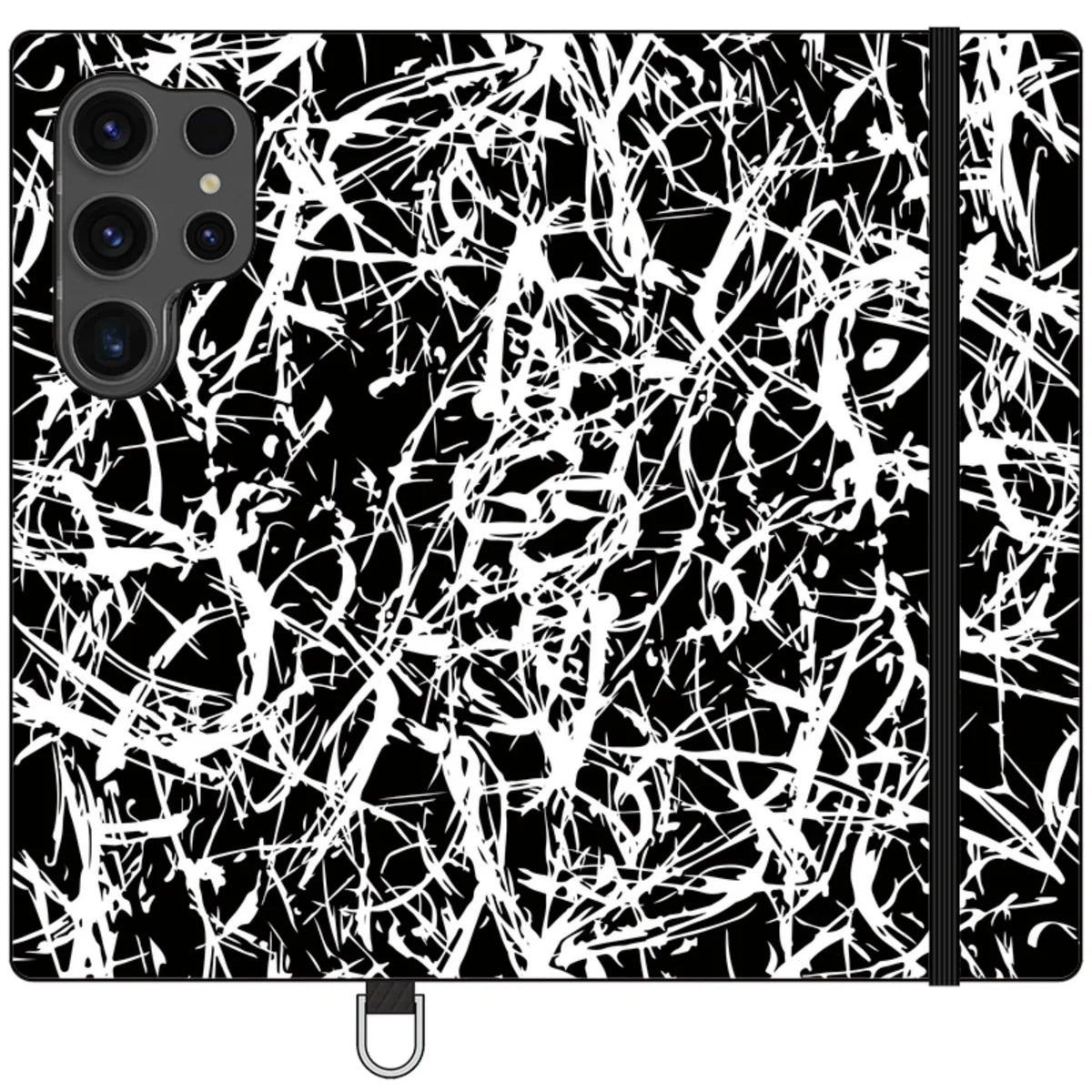 Black-White Grunge — S24 Ultra Wallet Case — Finnaij