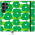 Bold Floral Green Vegan Leather — S24 Ultra Wallet Case — Finnaij
