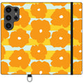 Bold Floral Orange — S24 Ultra Wallet Case — Finnaij