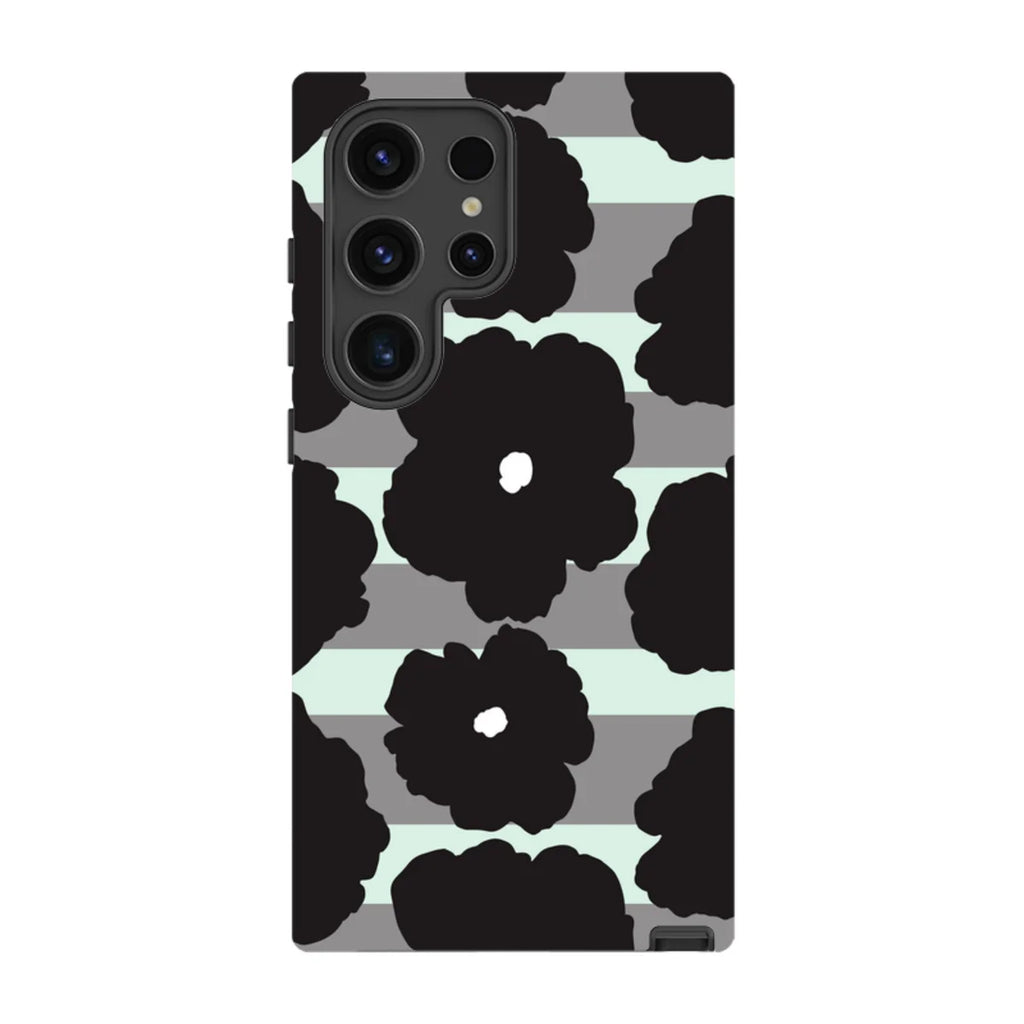 Bold Floral Black — S24 Ultra Tough Case — Finnaij