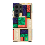 Ankara Blocks on Sand by Ada Okoye — S24 Ultra Tough Case — Finnaij