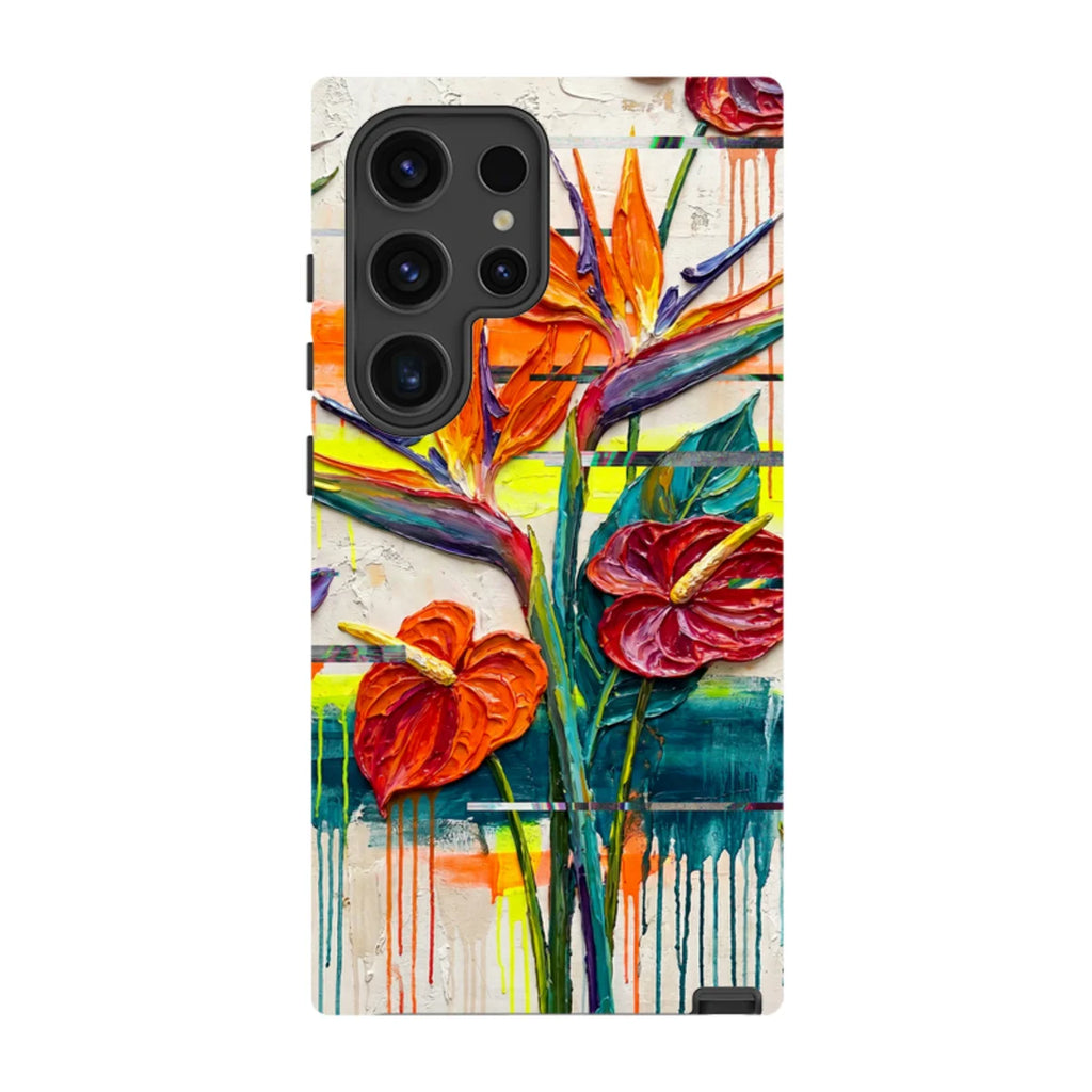 Tropical Flowers by Frida Lövström — S24 Ultra Tough Case — Finnaij