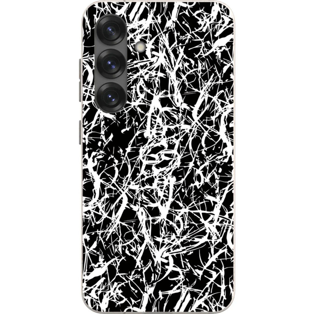 Black-White Grunge — S25 Samsung Galaxy Bio-degradable Case — Finnaij