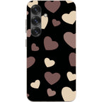 White & Black Hearts — S25 Samsung Galaxy Bio-degradable Case — Finnaij