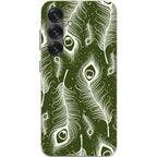 Feathers in Bloom Army Green — S25 Samsung Galaxy Bio-degradable Case — Finnaij