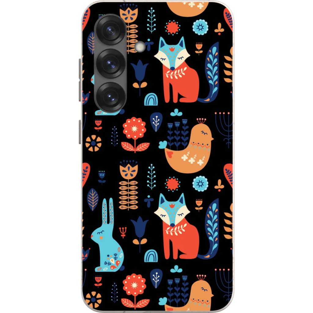 Nordic Ornament Black — S25 Samsung Galaxy Bio-degradable Case — Finnaij