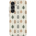 Birch and Linen Pattern by Elsi Vaarala — S25 Samsung Galaxy Bio-degradable Case — Finnaij