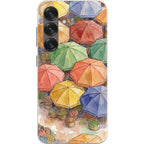 Market Umbrellas from Above by Tobi Akinyemi — S25 Samsung Galaxy Bio-degradable Case — Finnaij