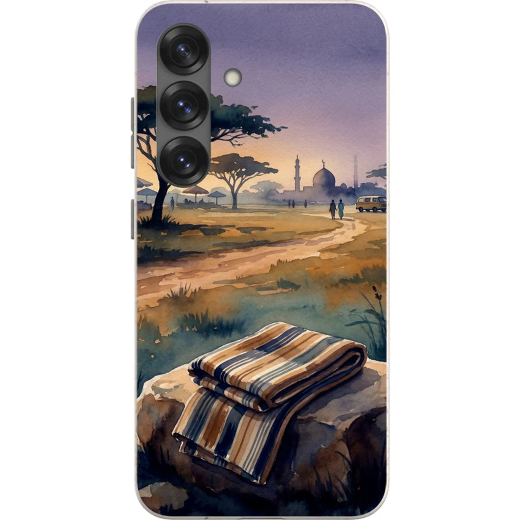 Aso-Oke Accent in the Landscape by Tobi Akinyemi — S25 Samsung Galaxy Bio-degradable Case — Finnaij