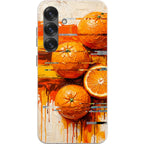Oranges and Citrus Still Life by Frida Lövström — S25 Samsung Galaxy Bio-degradable Case — Finnaij