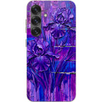 Iris Flowers by Frida Lövström — S25 Samsung Galaxy Bio-degradable Case — Finnaij
