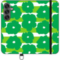 Bold Floral Green Vegan Leather — S25 Wallet Case — Finnaij