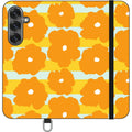 Bold Floral Orange — S25 Wallet Case — Finnaij