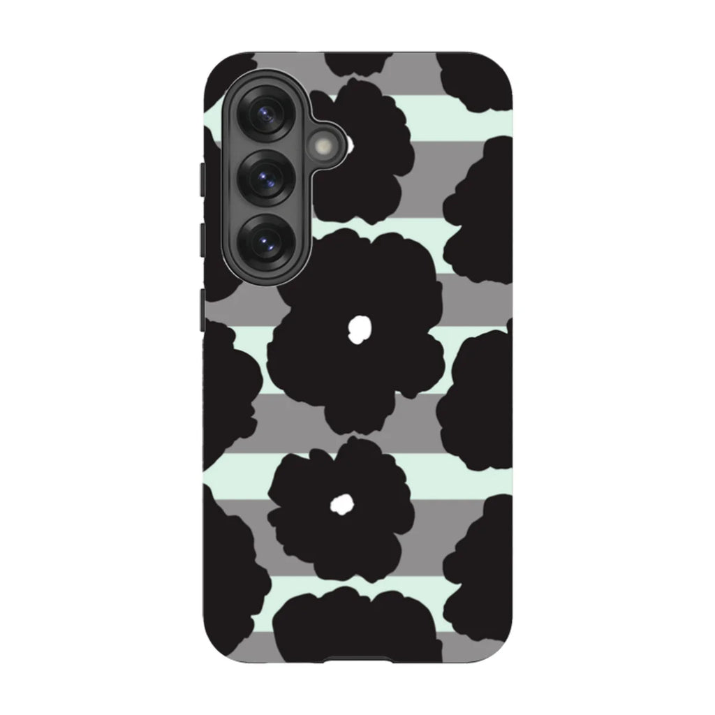 Bold Floral Black — S25 Tough Case — Finnaij