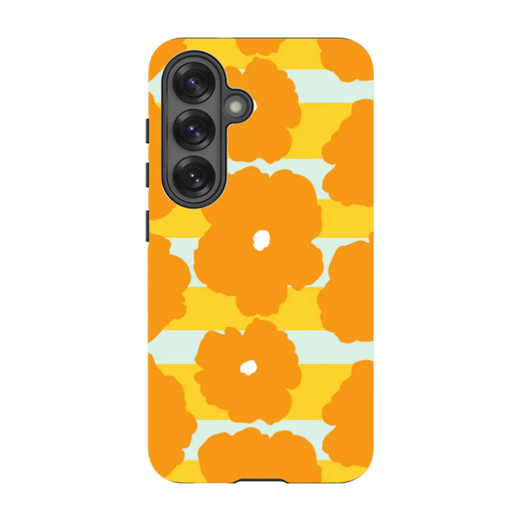 Bold Floral Orange — S25 Tough Case — Finnaij