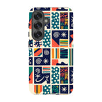 Coastal Indigo Tiles by Ada Okoye — S25 Tough Case — Finnaij