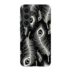 Feathers in Bloom Black — S25 Fan Edition Tough Case — Finnaij