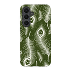 Feathers in Bloom Army Green — S25 Fan Edition Tough Case — Finnaij