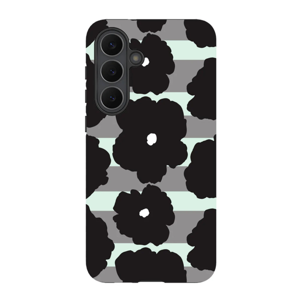 Bold Floral Black — S25 Fan Edition Tough Case — Finnaij