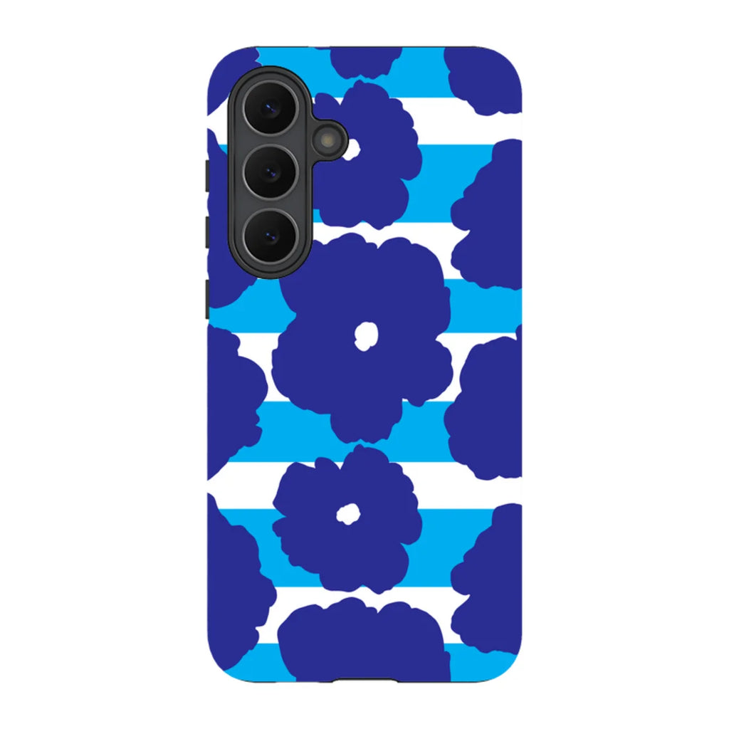 Bold Floral Blue — S25 Fan Edition Tough Case — Finnaij