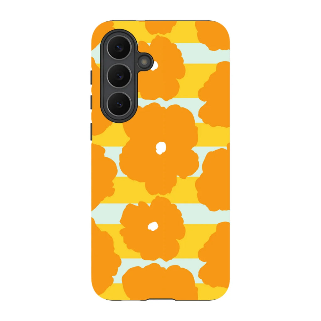 Bold Floral Orange — S25 Fan Edition Tough Case — Finnaij