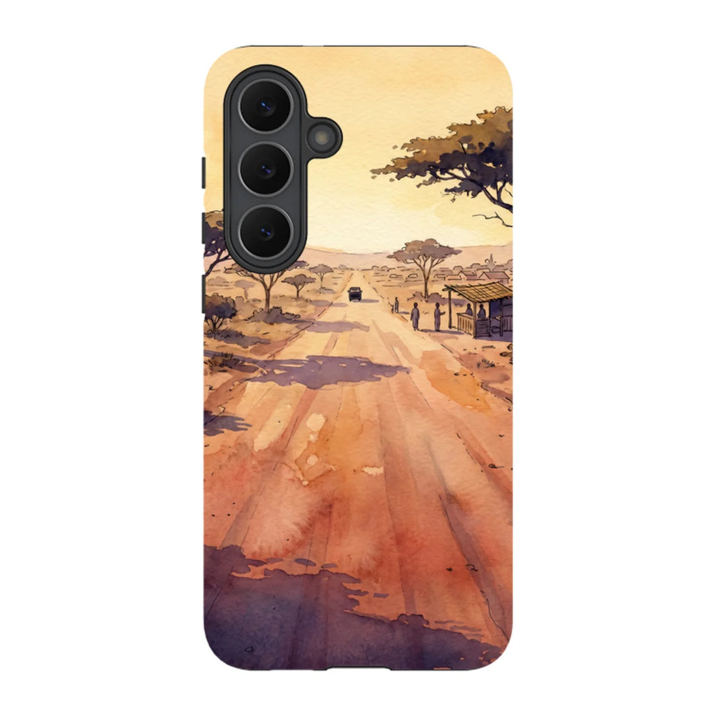Laterite Road Golden Hour by Tobi Akinyemi — S25 Fan Edition Tough Case — Finnaij