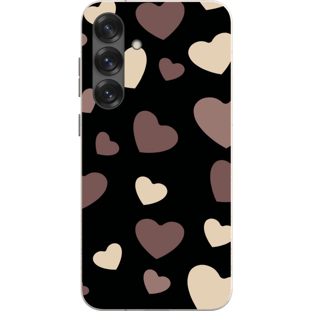 White & Black Hearts — S25 Plus Samsung Galaxy Bio-degradable Case — Finnaij