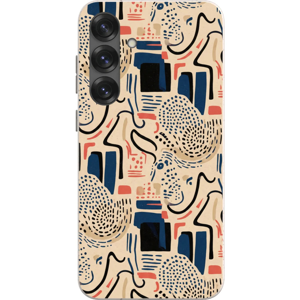 Sandstone Adire by Ada Okoye — S25 Plus Samsung Galaxy Bio-degradable Case — Finnaij