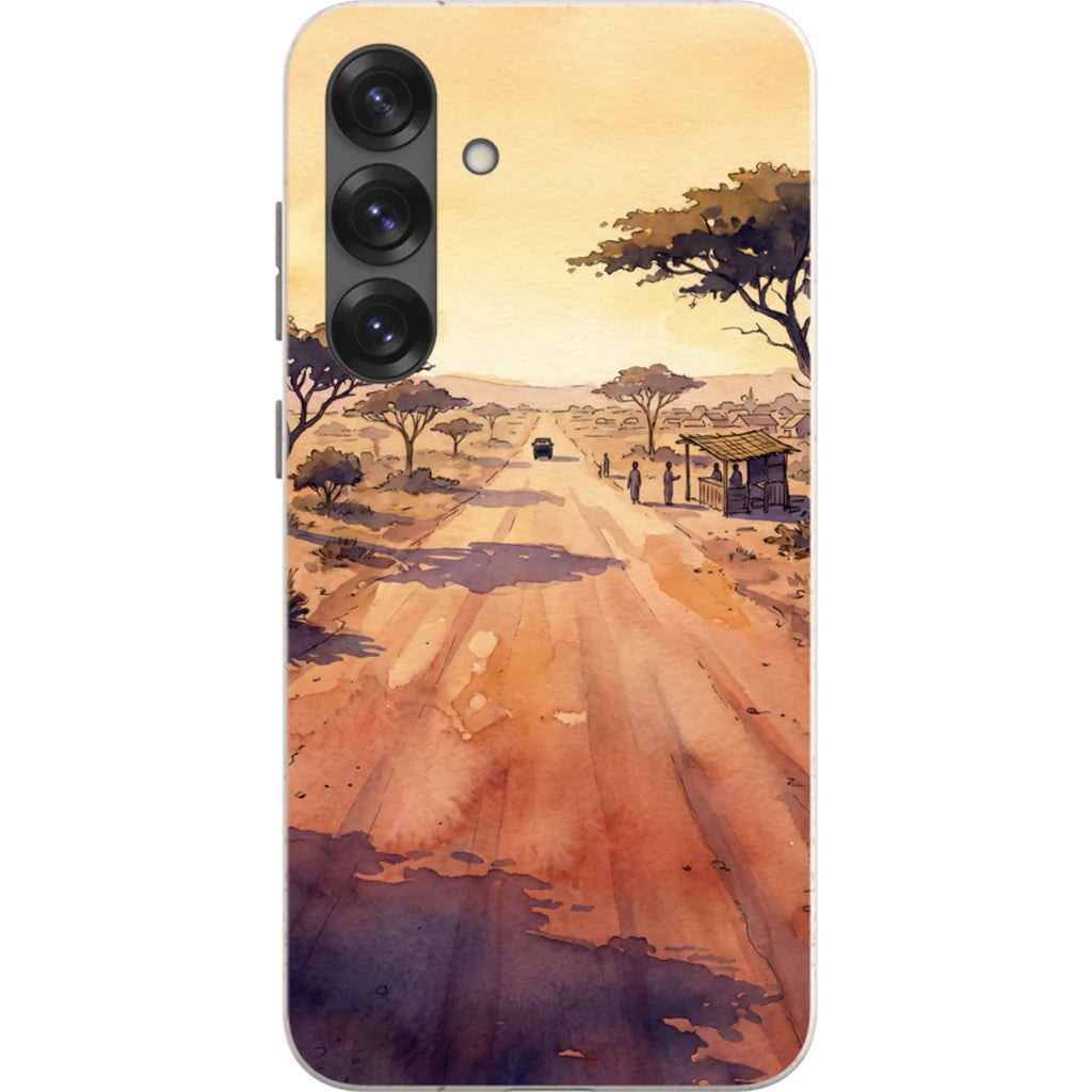 Laterite Road Golden Hour by Tobi Akinyemi — S25 Plus Samsung Galaxy Bio-degradable Case — Finnaij