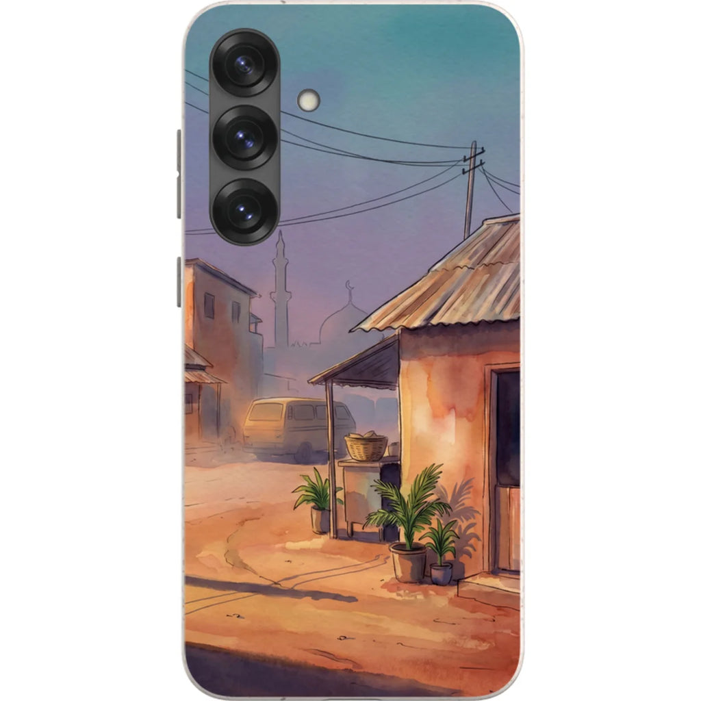 City Edge Quiet Street by Tobi Akinyemi — S25 Plus Samsung Galaxy Bio-degradable Case — Finnaij